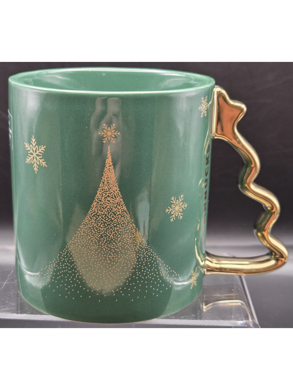 Starbucks Christmas Tree Collectible Holiday Green Gold Handle 2025 Mug NEW